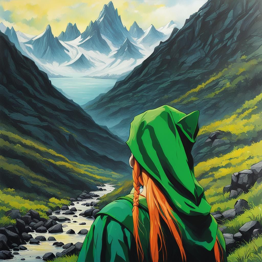Tauriel Elf Warrior in Graffiti Art Style