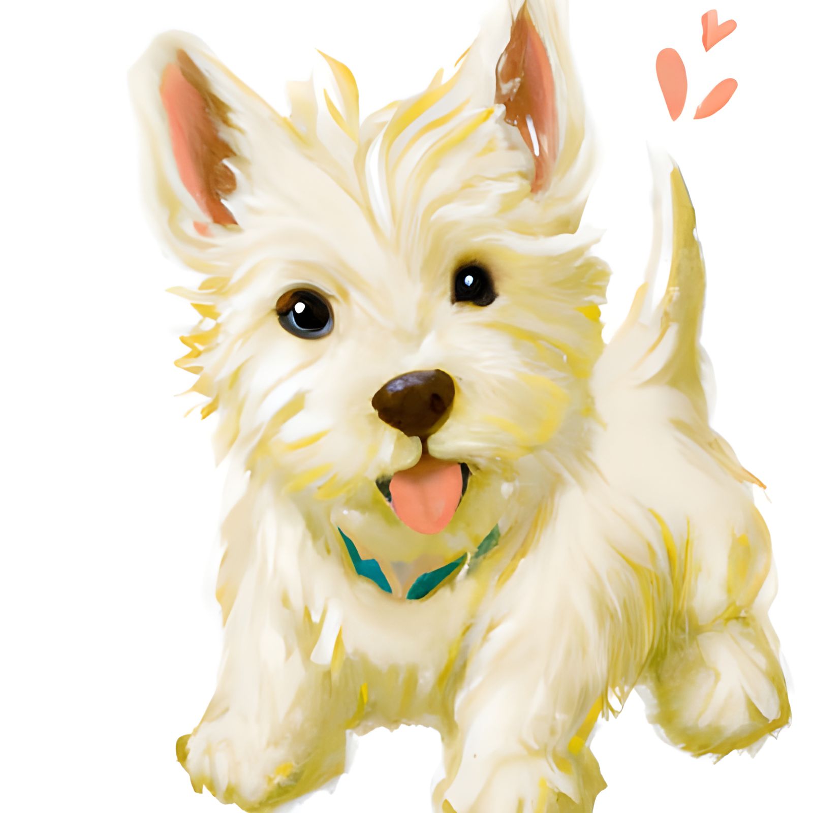 Adorable West Highland Terrier Puppy in Anime Style