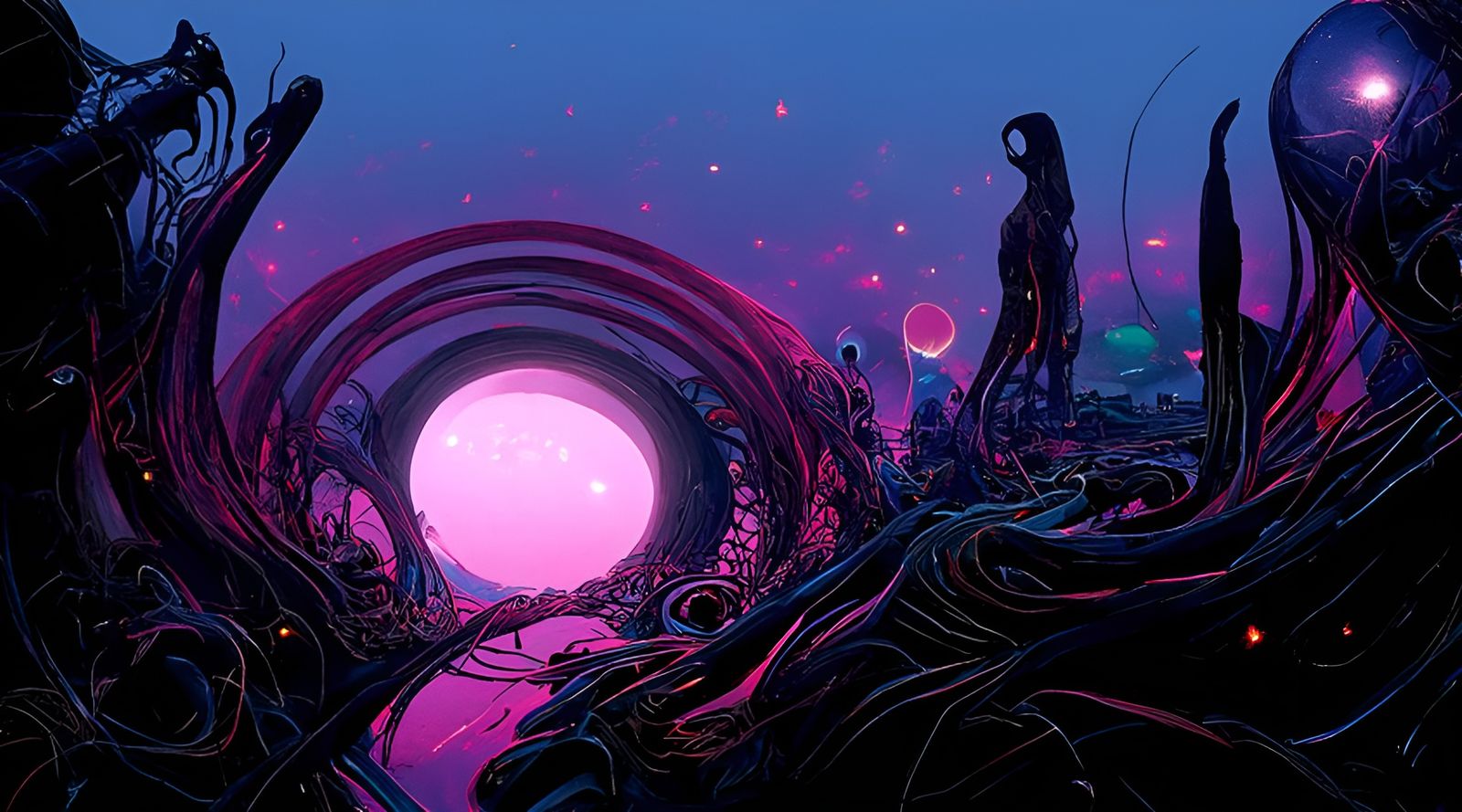 Cosmic Entity in Psychedelic Surrealism Style