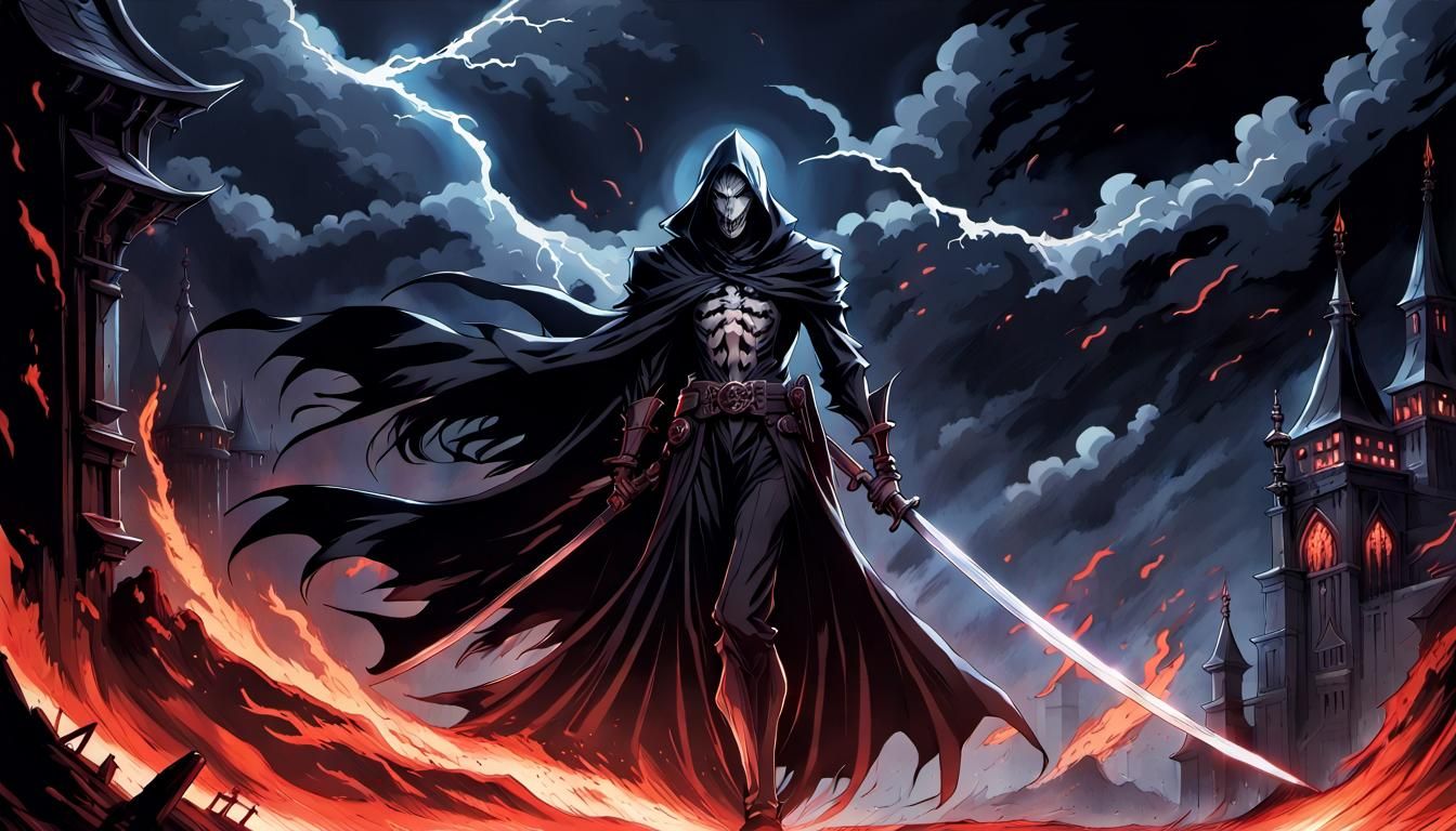 Grim Reaper from Castlevania in Anime Style
