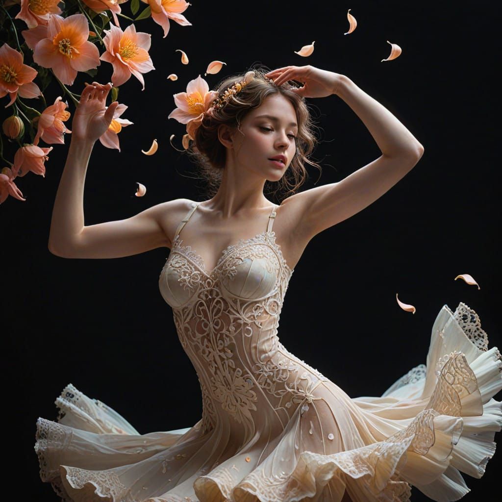 Ethereal Bloom in Velvety Black