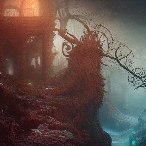 Fantastical Matte Painting with Intricate Details