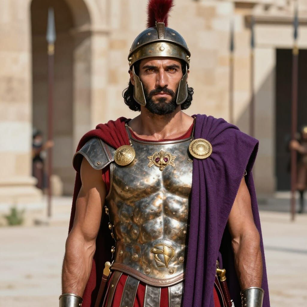 Hellenic Noble Arkhelaos B' Arkhelaos in Military Attire