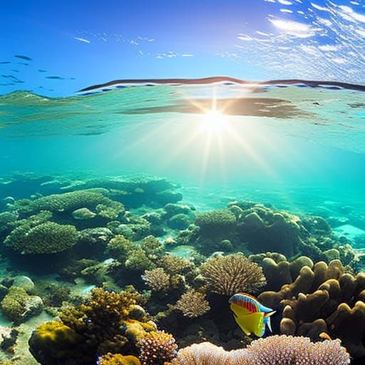 Great Barrier Reef: Fish, Turtle, and Coral