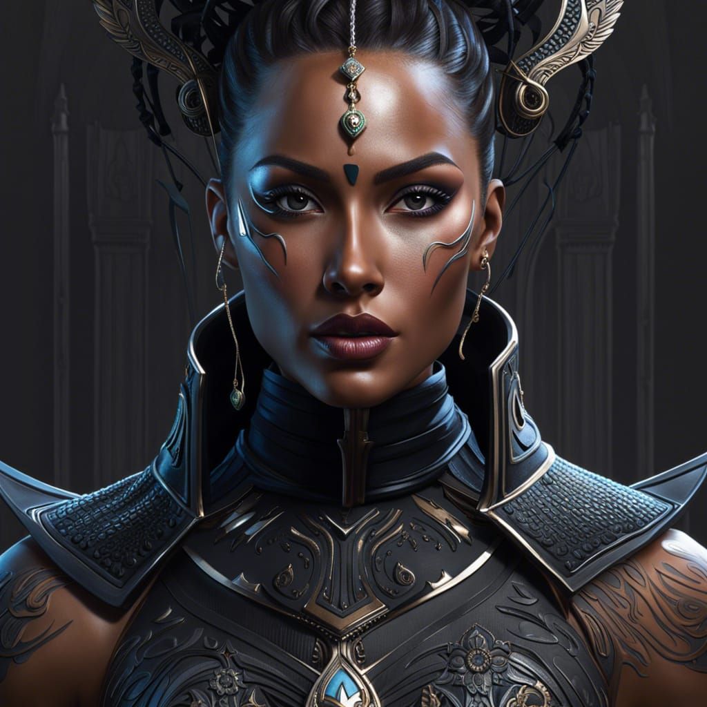 Nordic Tattoo Villain in Hyperrealistic Portrait