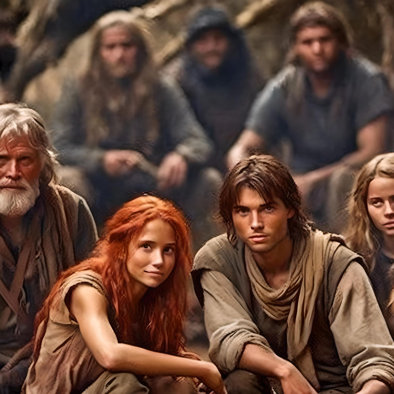 Cast picture of the novel! L to R, Brorda, Teceri,  Cumara, Aelfwyn