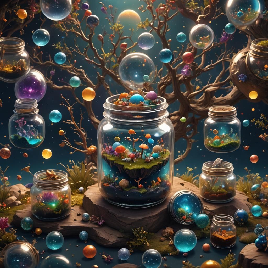 Magical Universe Inside a Jar: Fantasy Concept Art