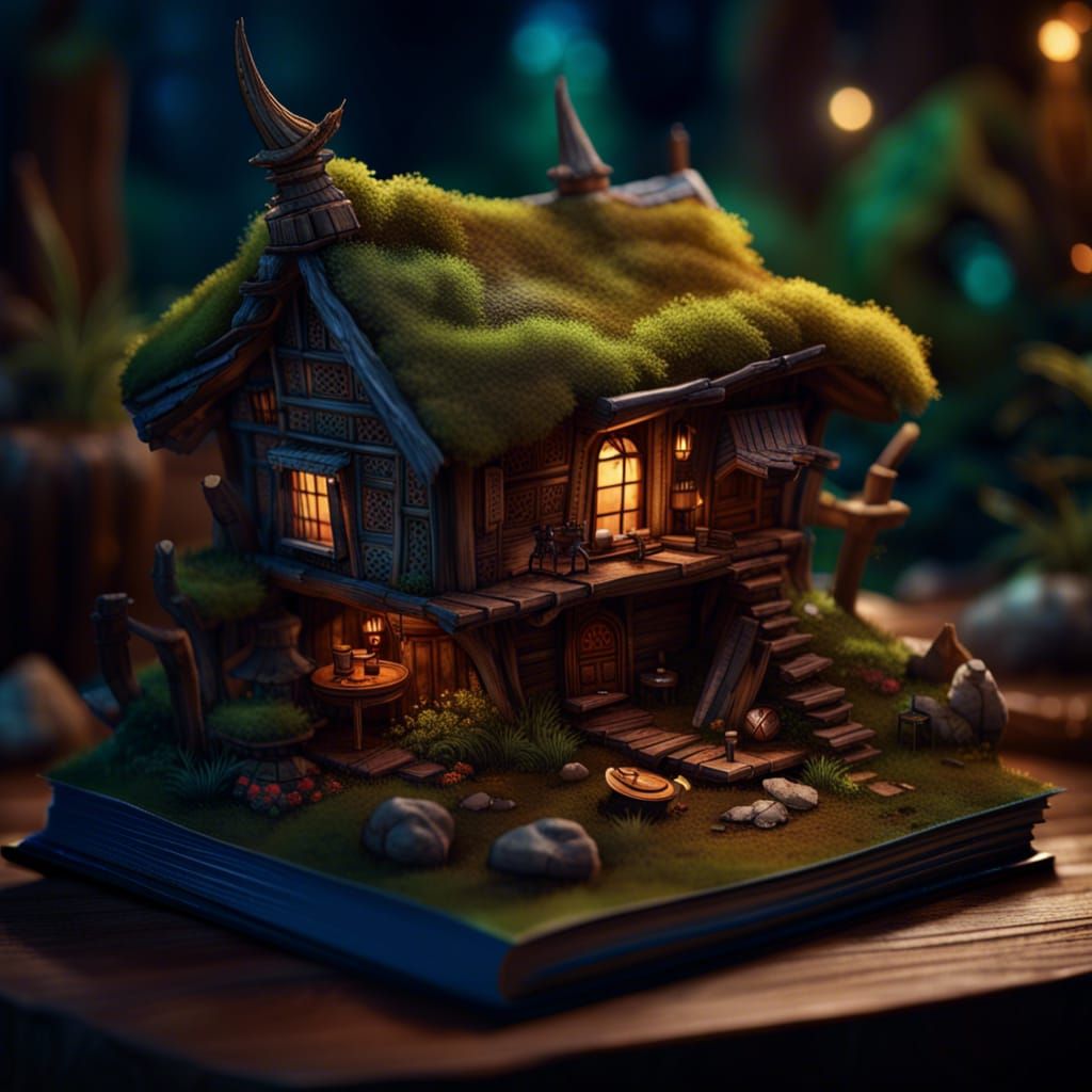 Miniature Hut in Microworld: Fantasy Concept Art