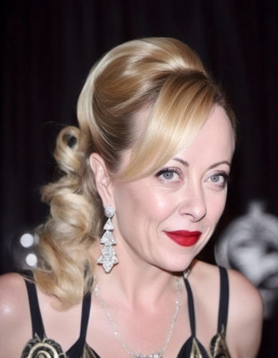 Glamorous Hollywood Starlet in Art Deco Style