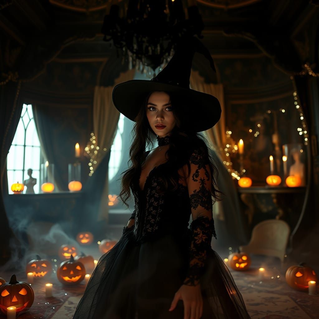 Jenna Ortega as Mystical Witch in Dark Chamber