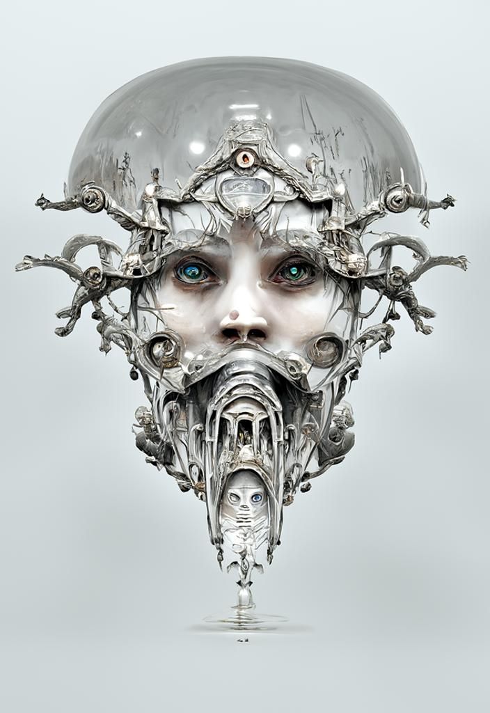Mechanical Specter in Steampunk Horror Style