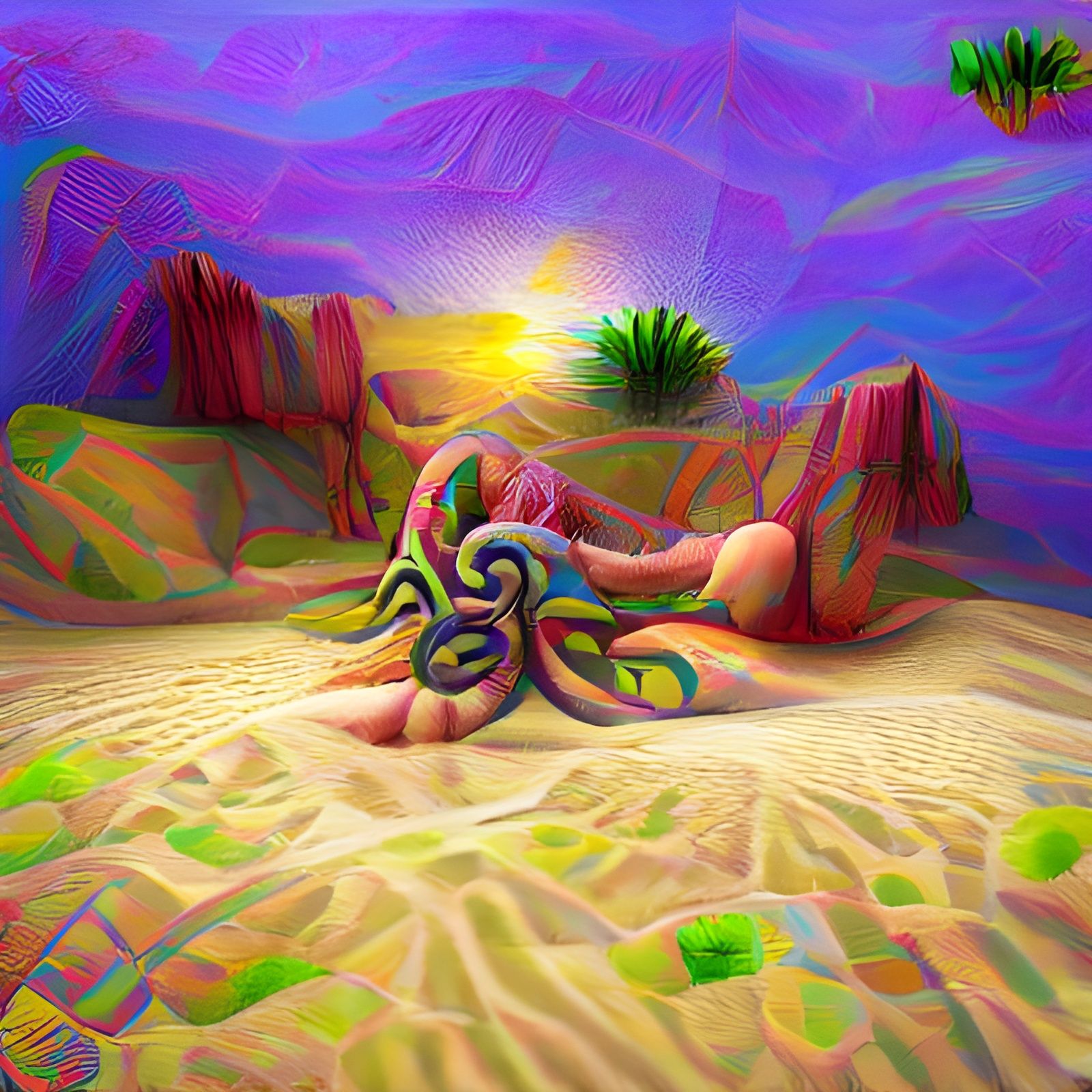 Kraken in desert