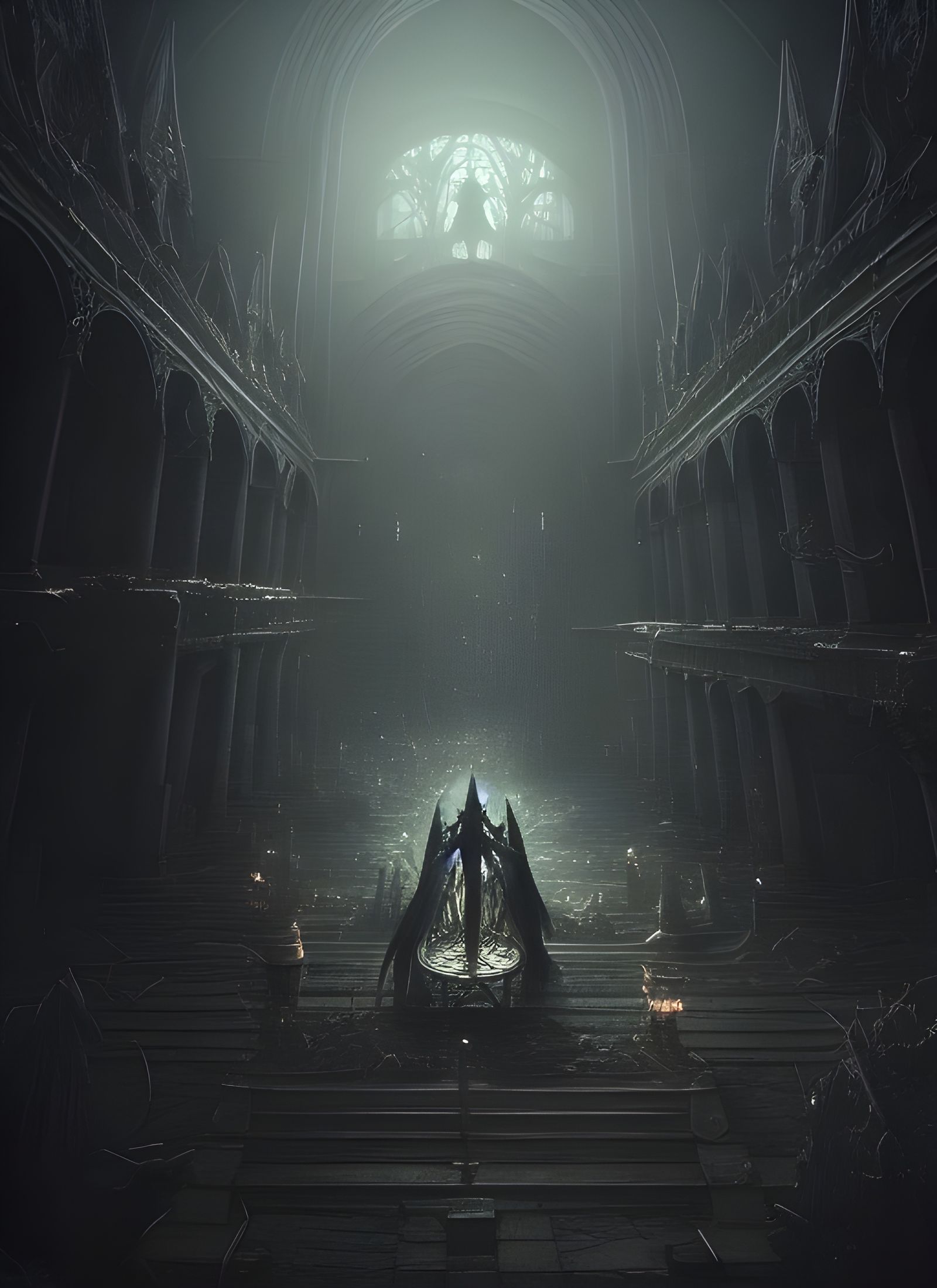 Underwater Altar in Detailed Art Nouveau Style