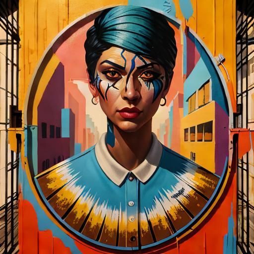 Urban Graffiti Art in Vibrant Street Style