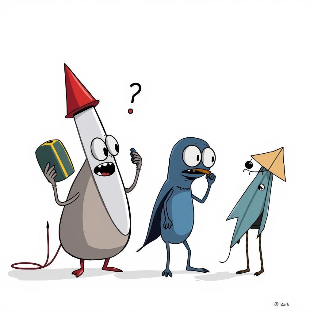 Anime Objects Needle and Kite in Phone Argument