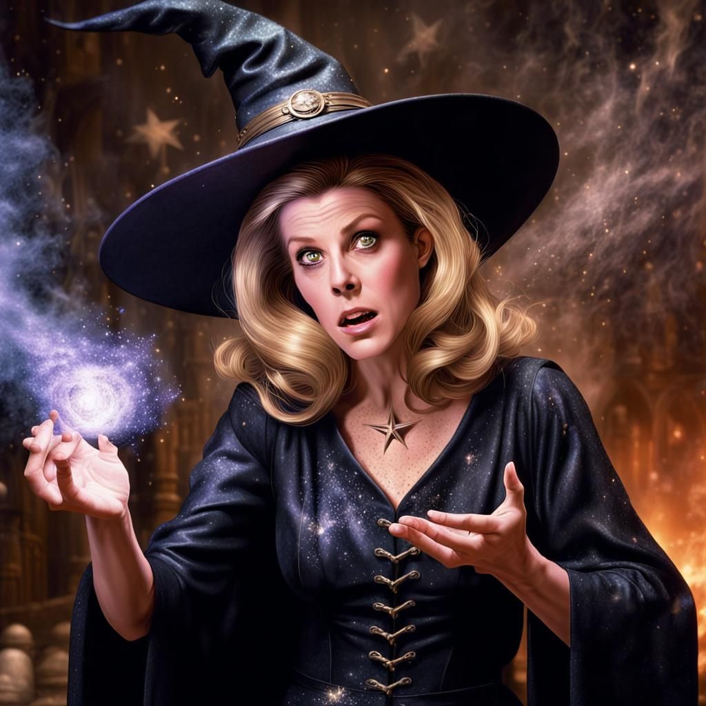 Elizabeth Montgomery as a Comic Book Witch