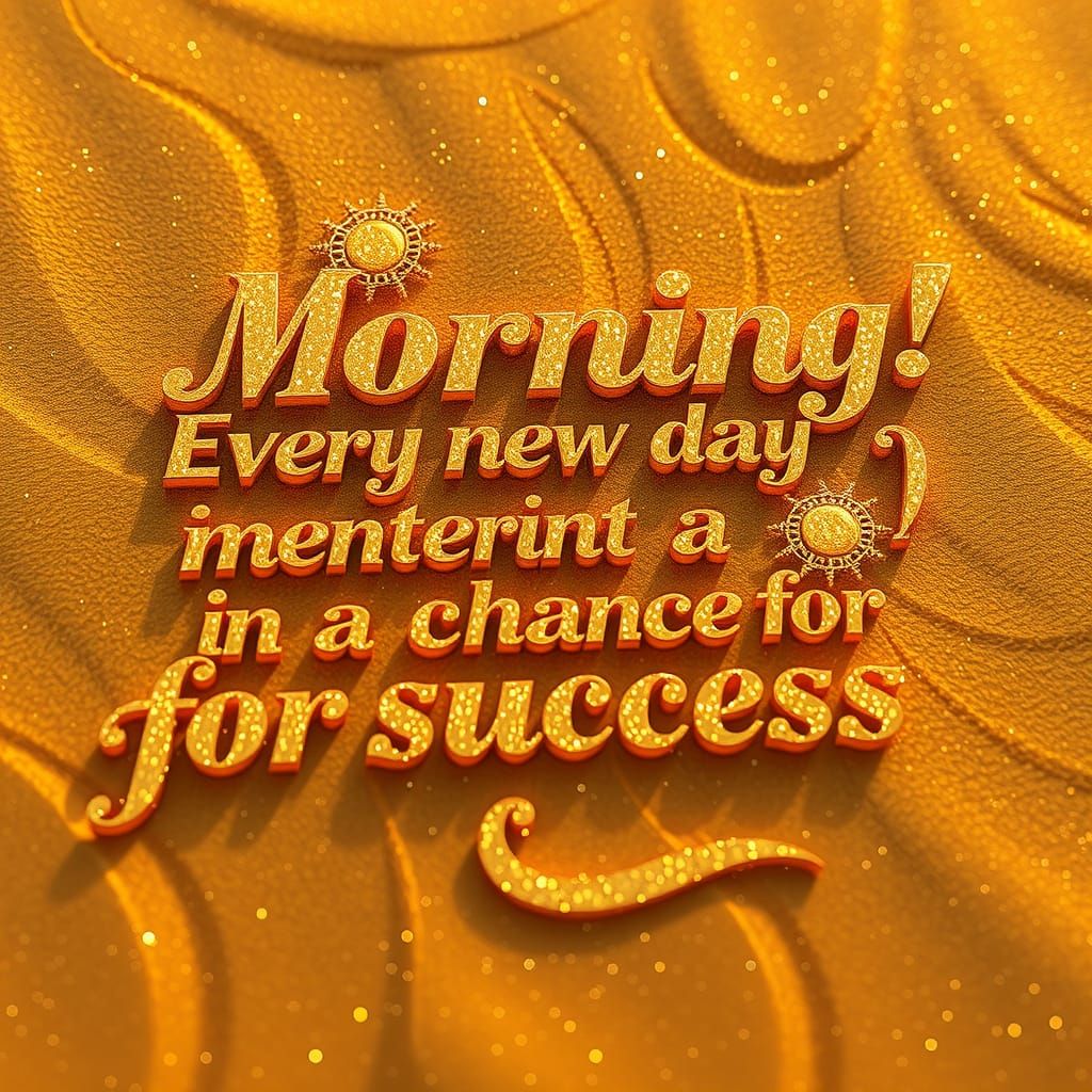 Golden Sand Engraving: Morning Beauty Message