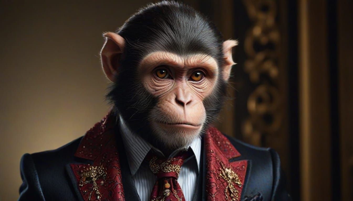 Monkey Struts Down the Catwalk in Luxurious Bespoke Suit