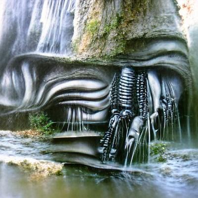 The H.R. Giger waterfall