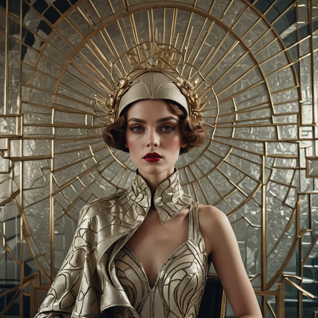 Deco Fashion Portrait in Avant-Garde Style