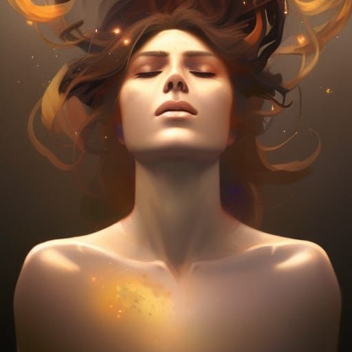 Astral Projection Portrait in Hyperdetailed Concept Art