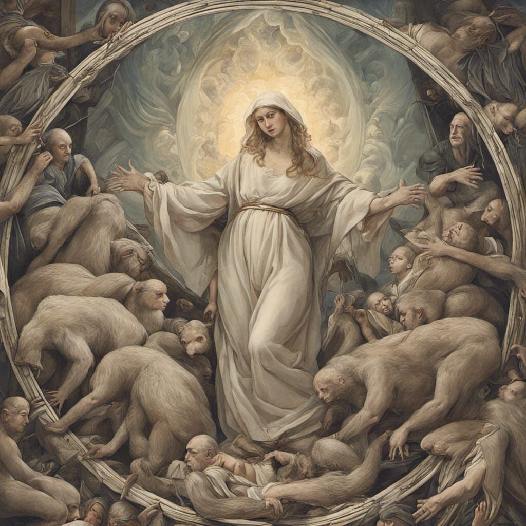 Biblical Scene: Labor and Wealth in Digital Art