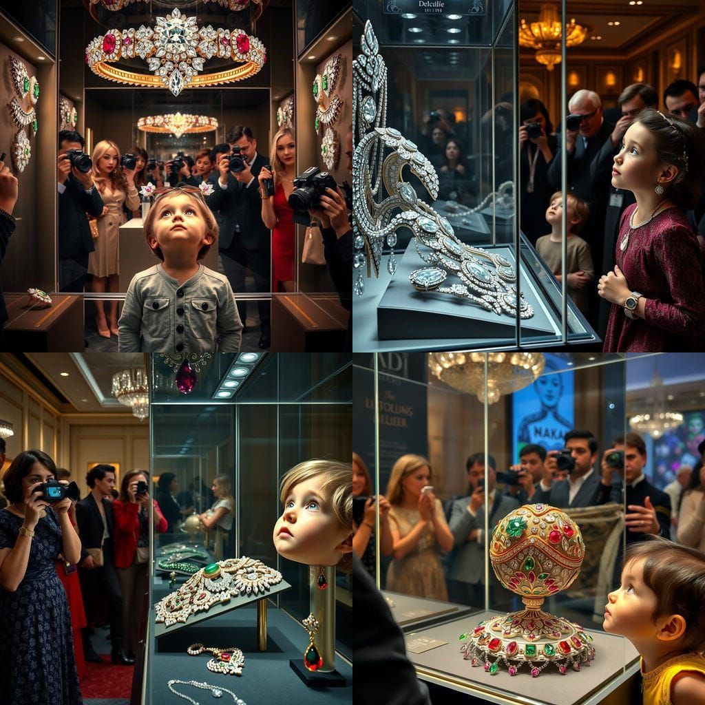 Glistening Jewelry Collection Displayed for Admirers