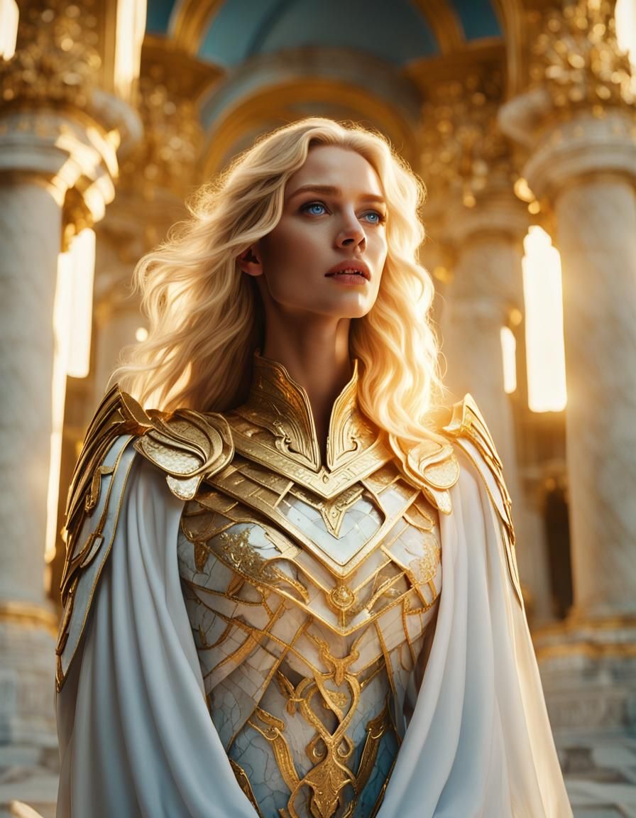 Angel in Ethereal Splendor, Cinematic Portrait