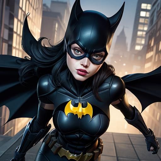 AI Generated Batgirl Illustration
