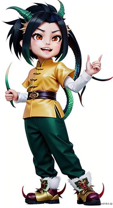Jade Chan as a Dragon