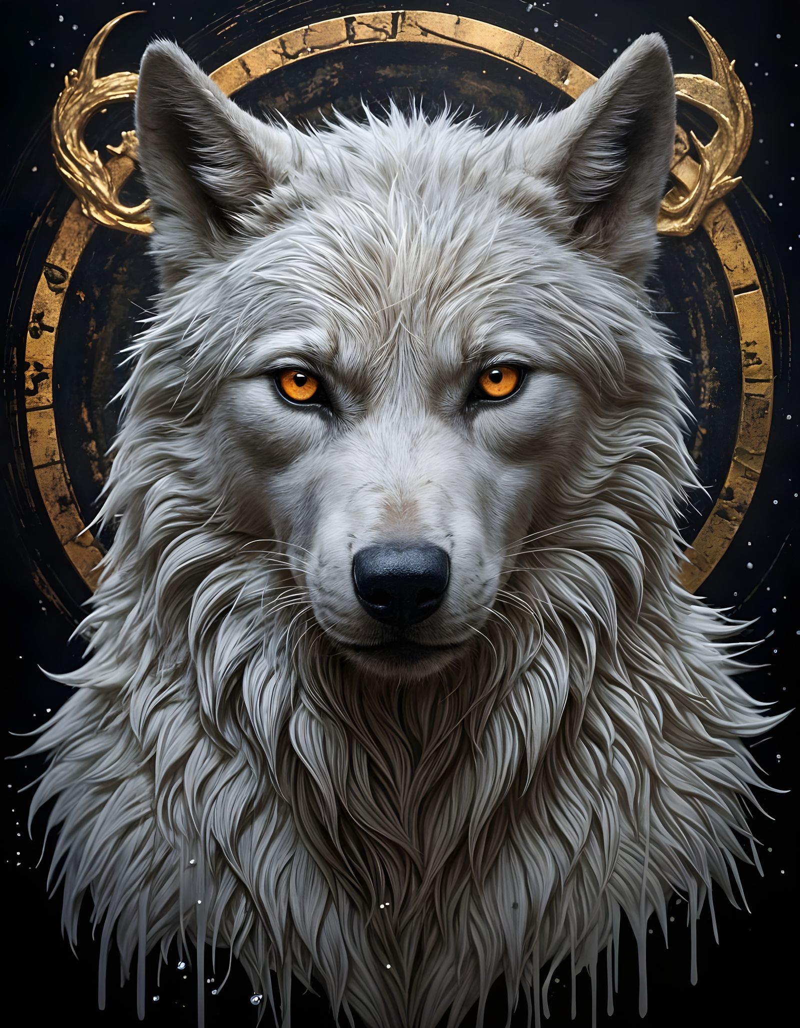 AI Generated Wolf Head