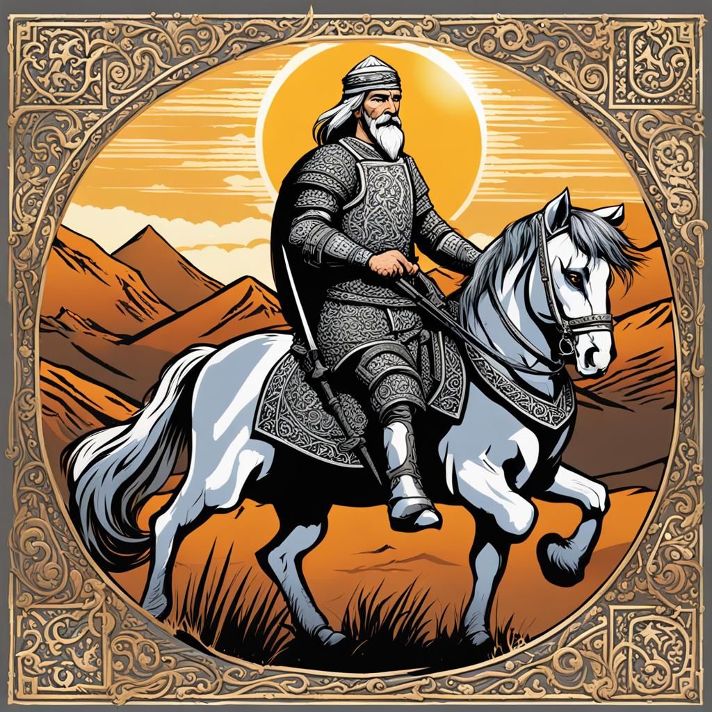 Circassian Warrior: A Portrait of Bravery and Skill