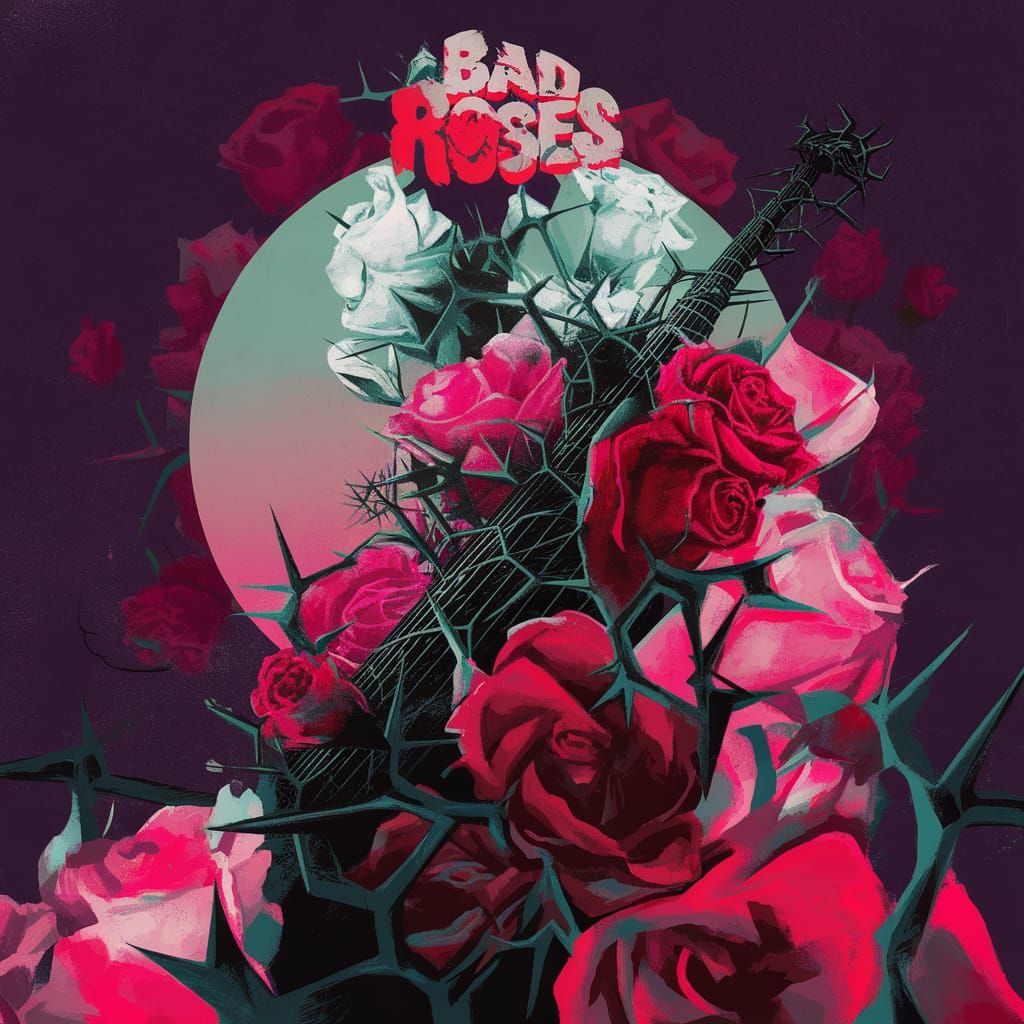 Retro Rock Album Art: Bad Roses