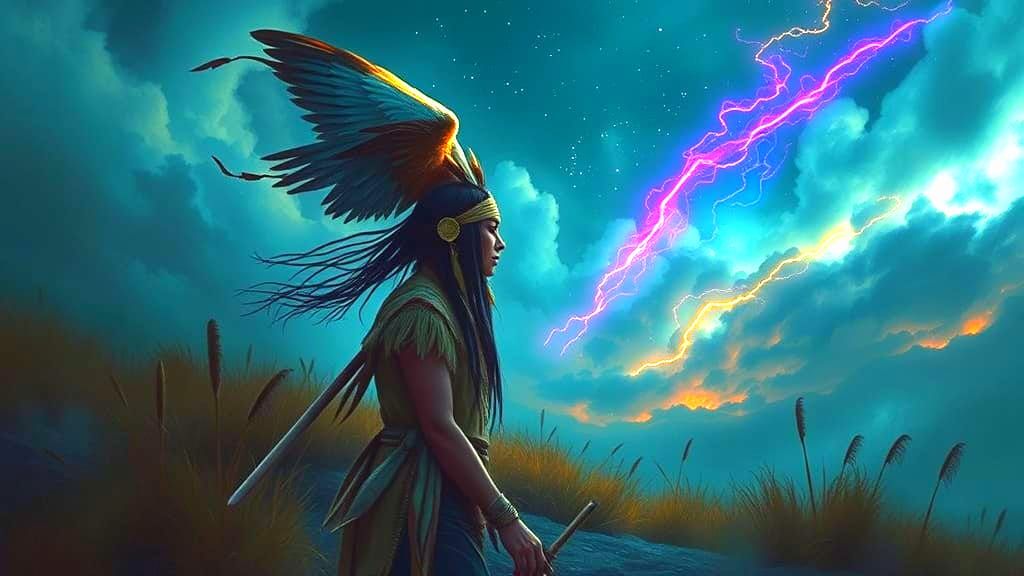 Comanche Warrior Naru Confronts Celestial Horror