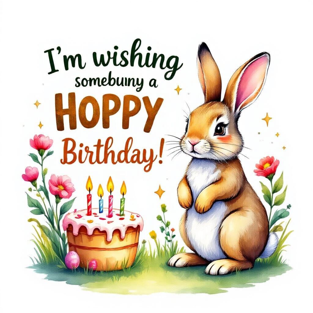 I'm wishing somebunny a Hoppy Birthday