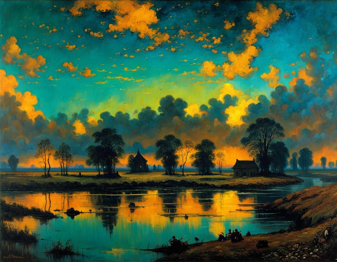 Valley of Twilight: Intricate Landscape Art