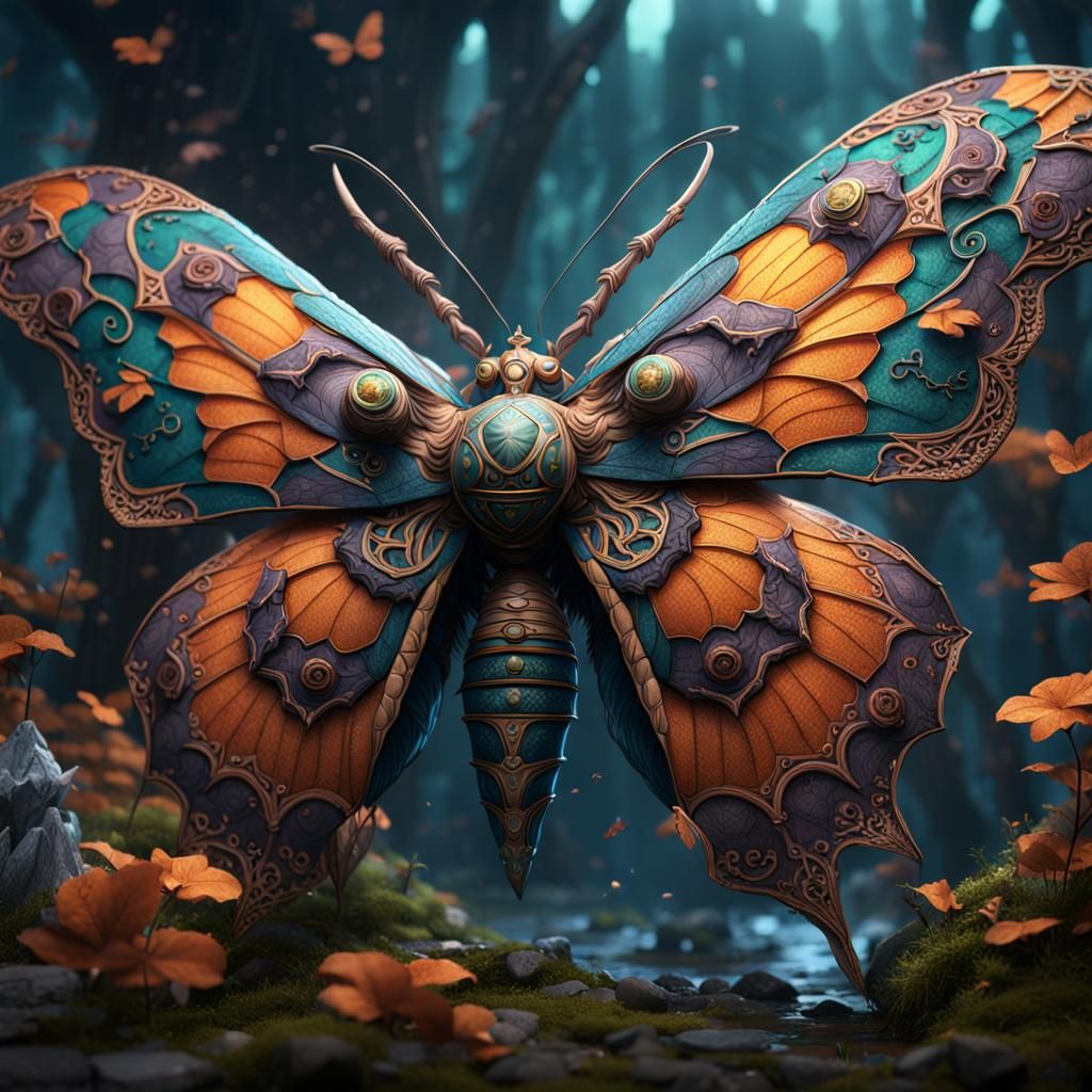 Dream Moth: Detailed Fantasy Concept Art
