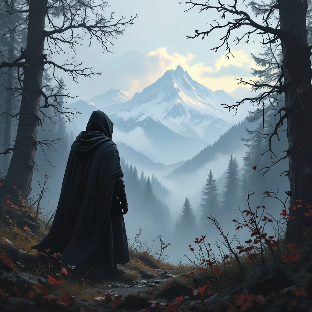 Ethereal Wanderer at Whispering Forest Edge