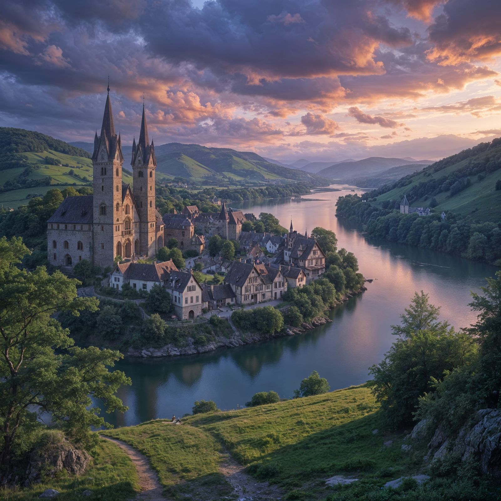 Idyllic Medieval Village with Alsace Architecture