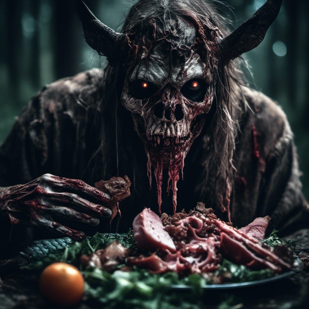 Wendigo and Zombie Prepare Salad in Primeval Forest