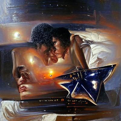 Star Crossed Lovers Under Midnight Sky