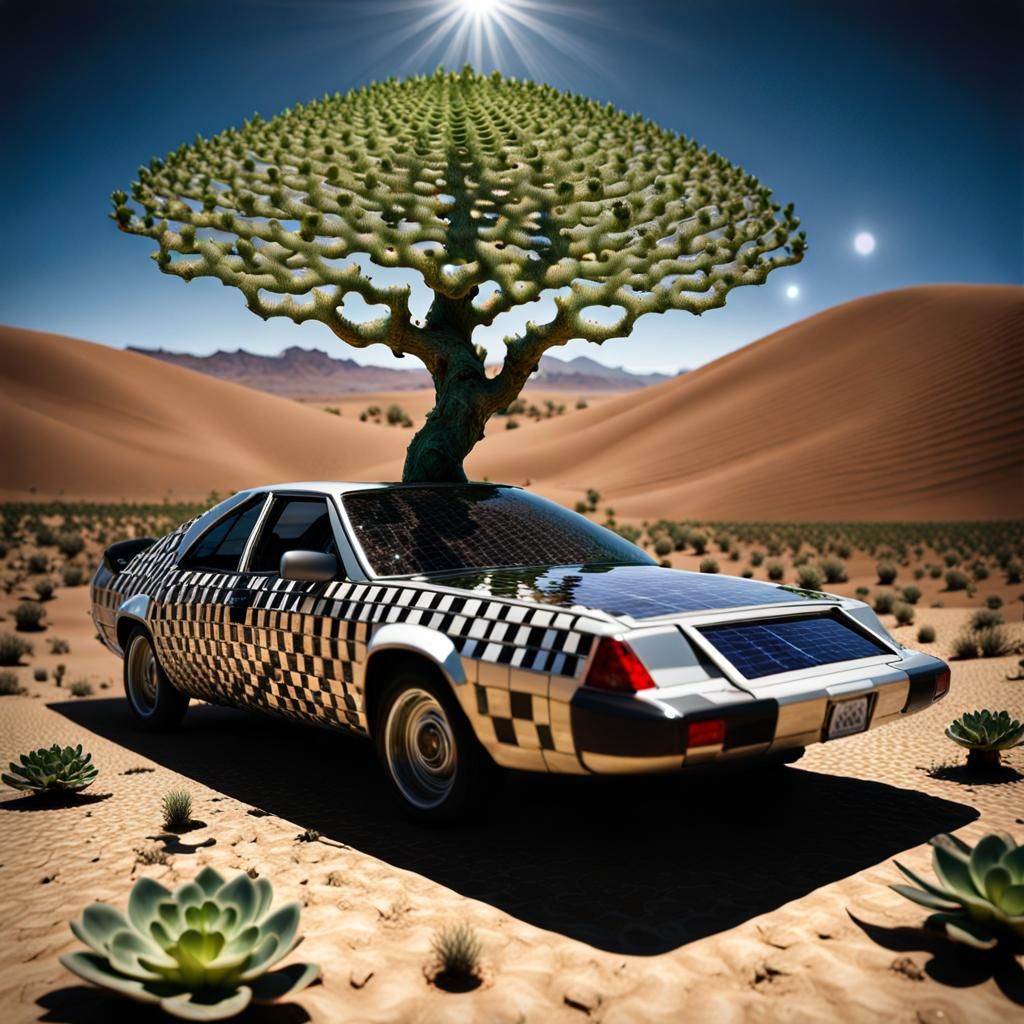 Solar Car with Symbiotic Desert Ecosystem