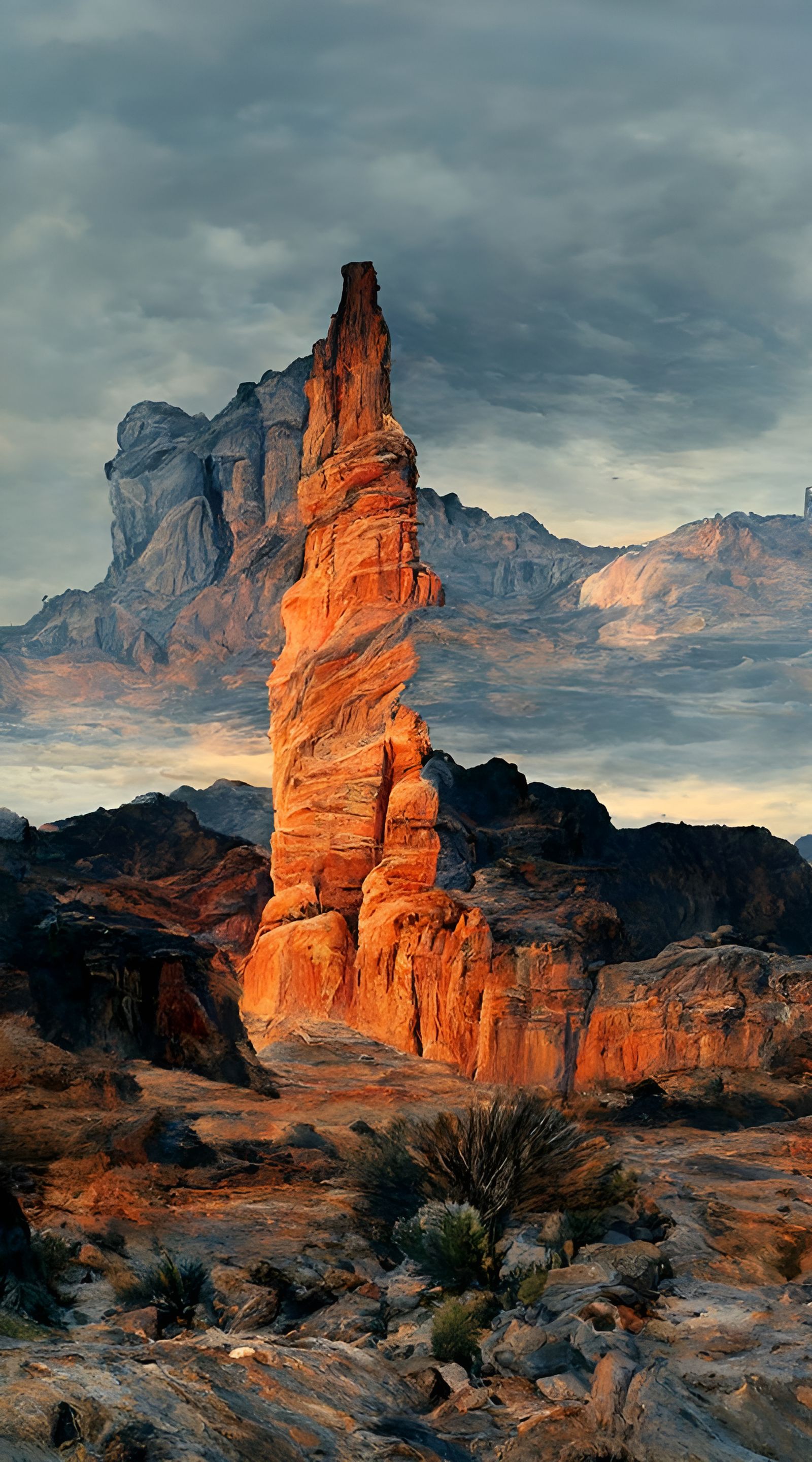 Hyperrealistic Monolith in Utah Desert Landscape