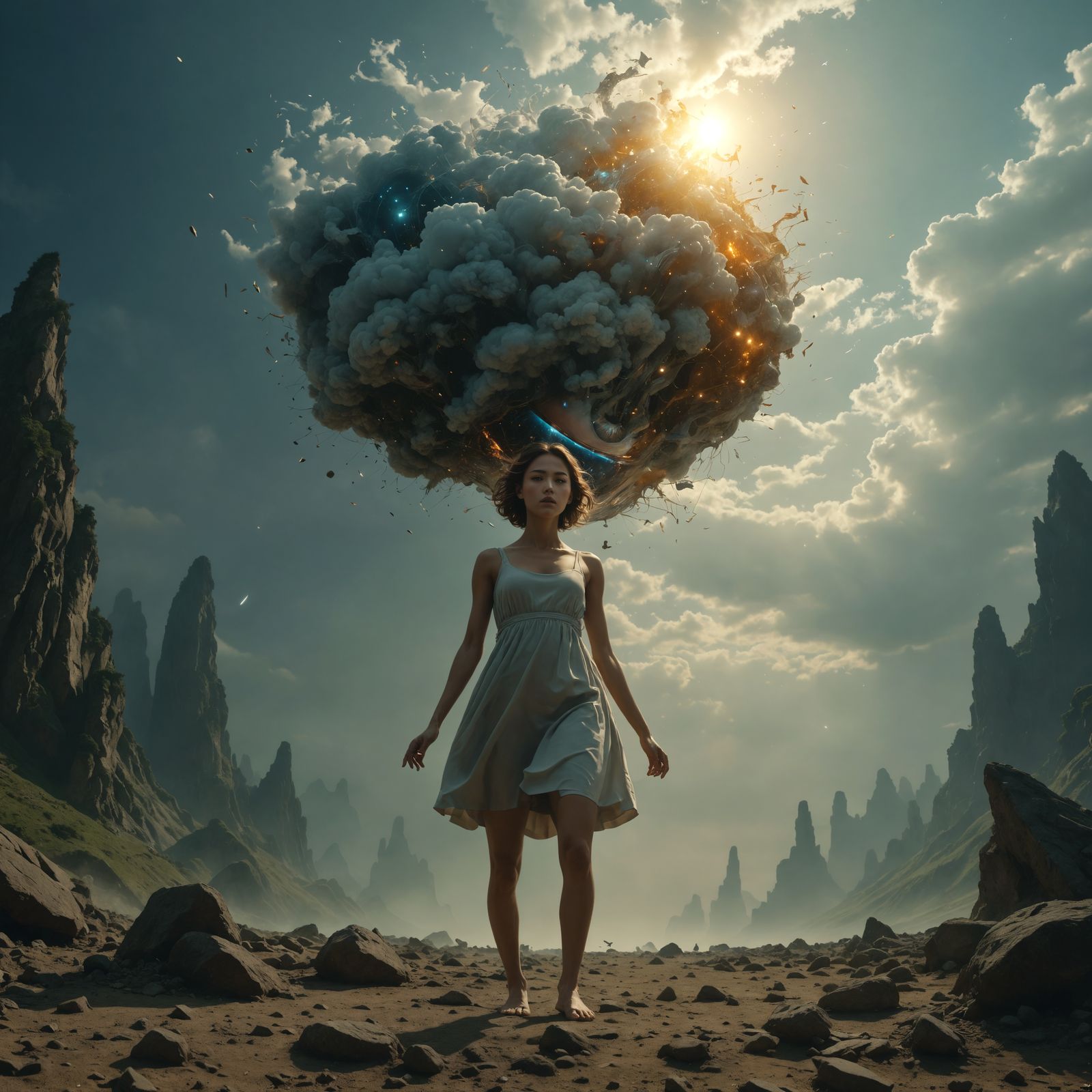 Figure Between Dream and Reality