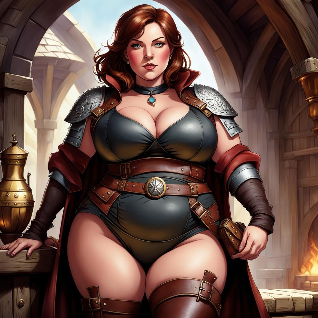 Chubby Retired Adventurer in Medieval Fantasy