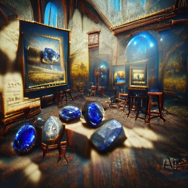 Sapphire Crystal Antiques in Matte Painting Style