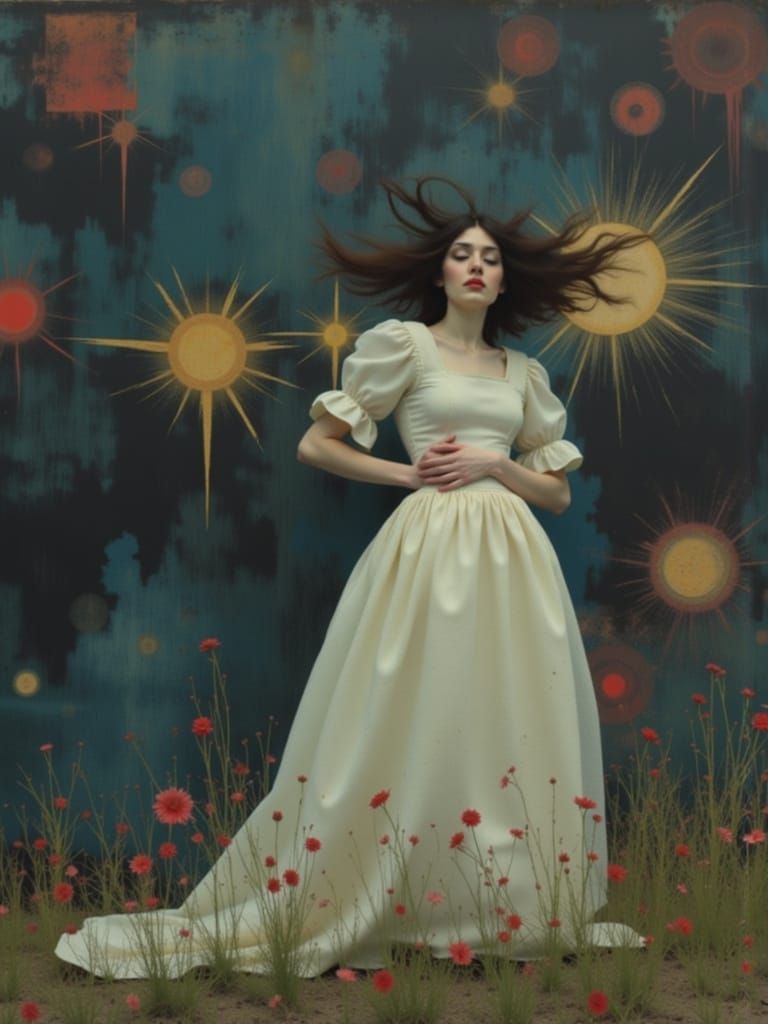 Delaunay Style Abstract Figures in Cinematic Light