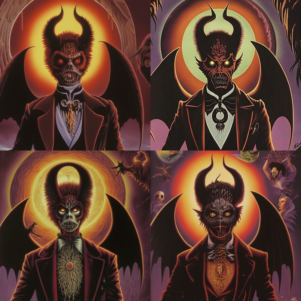 Sinister Lucifer in Twilight, Gothic Horror Style