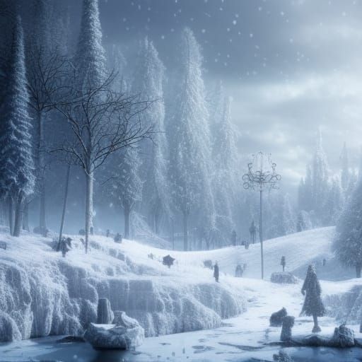 Epic Winter Landscape: Digital Matte Painting