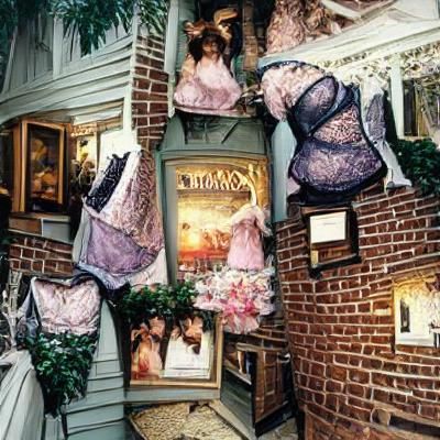 Victorian Lingerie Boutique in Kinkade Style